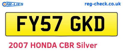 FY57GKD are the vehicle registration plates.