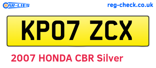 KP07ZCX are the vehicle registration plates.