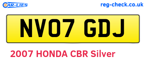 NV07GDJ are the vehicle registration plates.