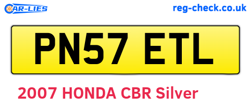 PN57ETL are the vehicle registration plates.