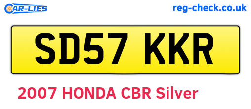 SD57KKR are the vehicle registration plates.