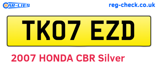 TK07EZD are the vehicle registration plates.