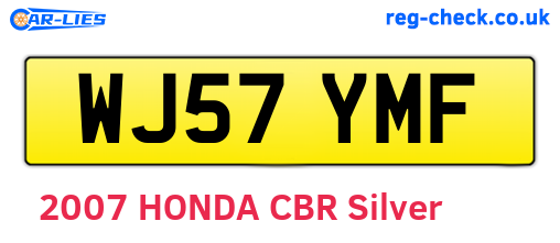 WJ57YMF are the vehicle registration plates.