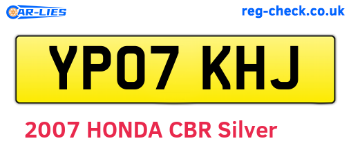 YP07KHJ are the vehicle registration plates.