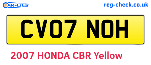 CV07NOH are the vehicle registration plates.