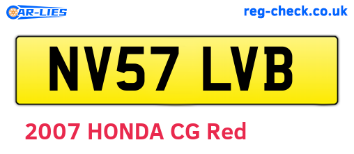 NV57LVB are the vehicle registration plates.