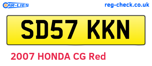 SD57KKN are the vehicle registration plates.