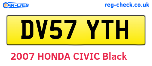 DV57YTH are the vehicle registration plates.