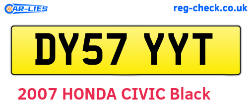 DY57YYT are the vehicle registration plates.