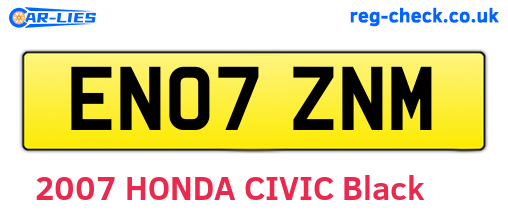 EN07ZNM are the vehicle registration plates.