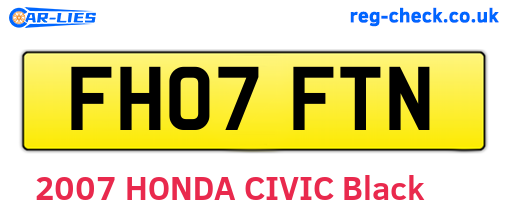 FH07FTN are the vehicle registration plates.