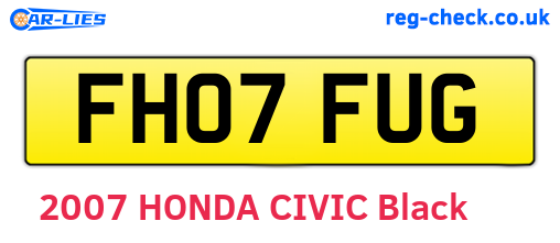 FH07FUG are the vehicle registration plates.