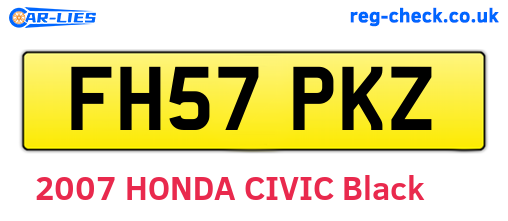 FH57PKZ are the vehicle registration plates.