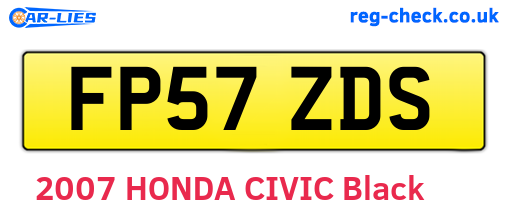 FP57ZDS are the vehicle registration plates.