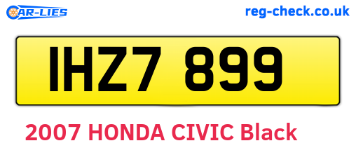 IHZ7899 are the vehicle registration plates.