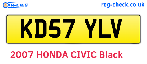 KD57YLV are the vehicle registration plates.