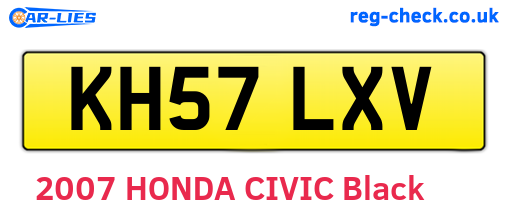 KH57LXV are the vehicle registration plates.