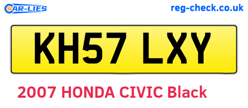 KH57LXY are the vehicle registration plates.