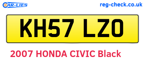 KH57LZO are the vehicle registration plates.