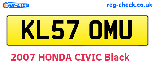 KL57OMU are the vehicle registration plates.