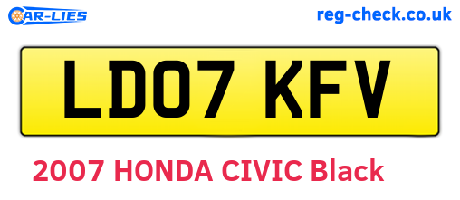 LD07KFV are the vehicle registration plates.