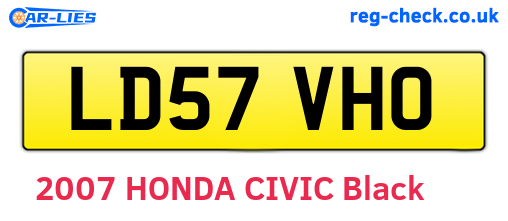 LD57VHO are the vehicle registration plates.