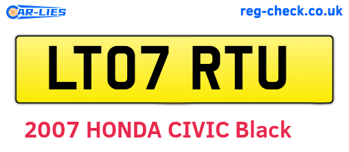 LT07RTU are the vehicle registration plates.