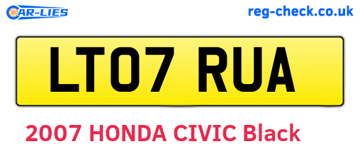 LT07RUA are the vehicle registration plates.