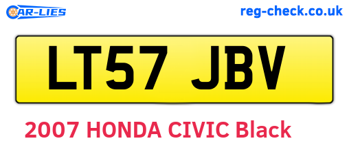 LT57JBV are the vehicle registration plates.
