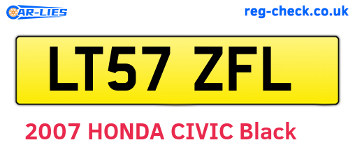LT57ZFL are the vehicle registration plates.
