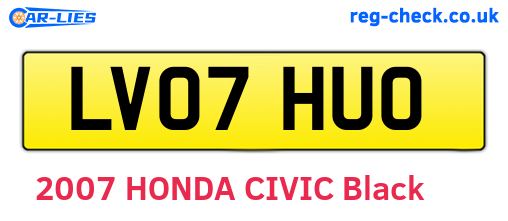 LV07HUO are the vehicle registration plates.