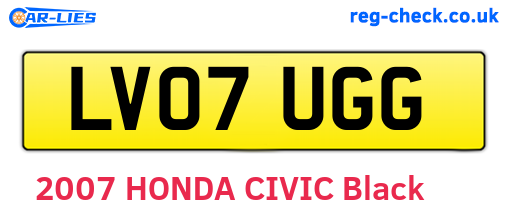 LV07UGG are the vehicle registration plates.