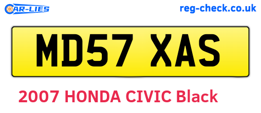 MD57XAS are the vehicle registration plates.