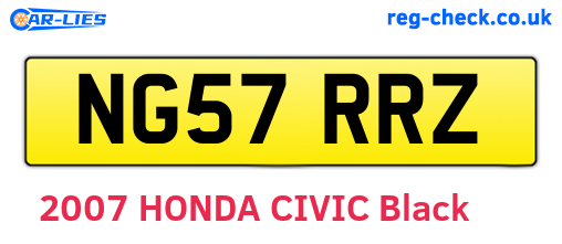 NG57RRZ are the vehicle registration plates.