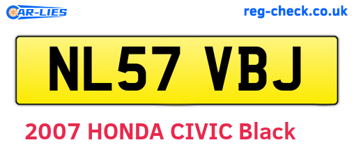 NL57VBJ are the vehicle registration plates.
