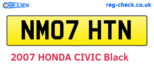 NM07HTN are the vehicle registration plates.