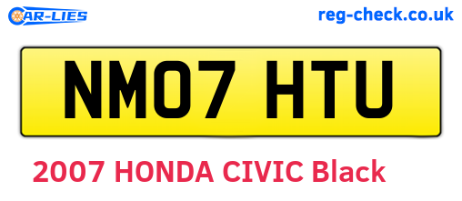 NM07HTU are the vehicle registration plates.