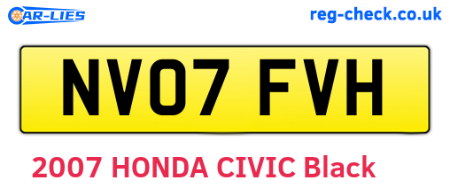 NV07FVH are the vehicle registration plates.