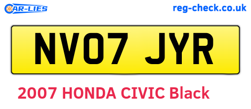 NV07JYR are the vehicle registration plates.