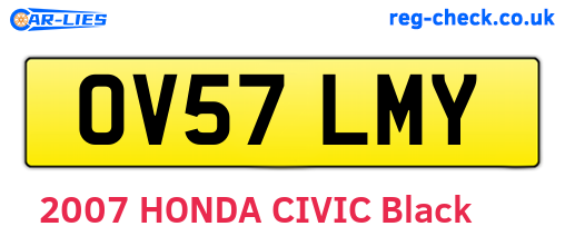OV57LMY are the vehicle registration plates.