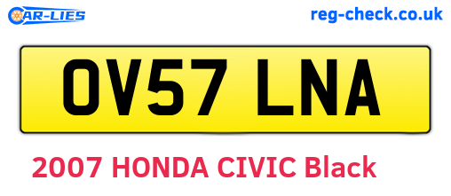 OV57LNA are the vehicle registration plates.