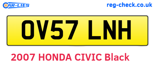 OV57LNH are the vehicle registration plates.