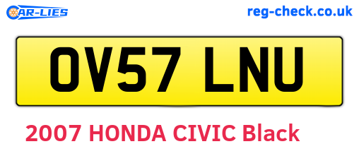 OV57LNU are the vehicle registration plates.