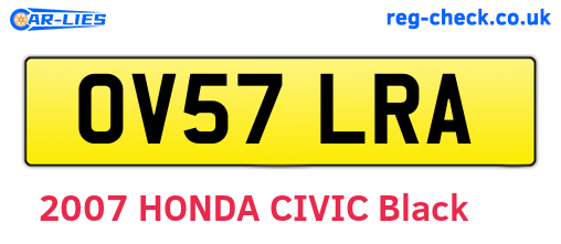 OV57LRA are the vehicle registration plates.