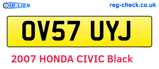 OV57UYJ are the vehicle registration plates.