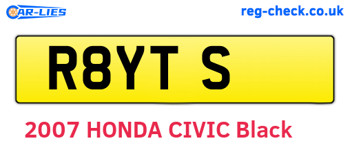 R8YTS are the vehicle registration plates.