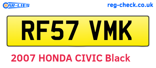RF57VMK are the vehicle registration plates.