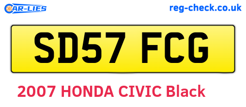 SD57FCG are the vehicle registration plates.