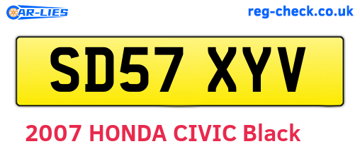 SD57XYV are the vehicle registration plates.