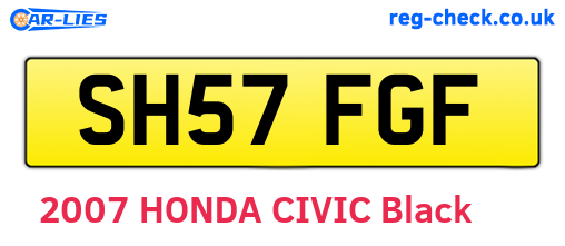 SH57FGF are the vehicle registration plates.